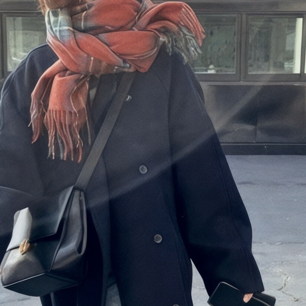 Red Tartan Plaid Scarf with Fringe Ends